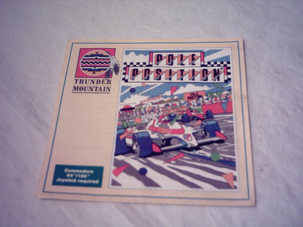 Commodore 64 /128 *Game Manual ONLY* POLE POSITION Thunder Mountain Instructions