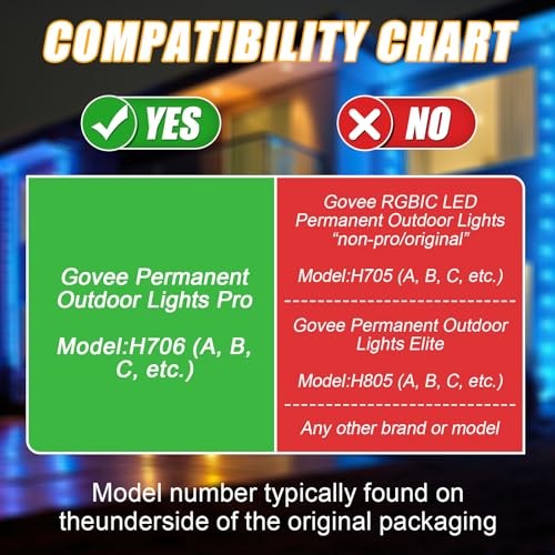 Pcs Mount Compatible with Pro Permanent Outdoor Lights Brackets with 240 Clear