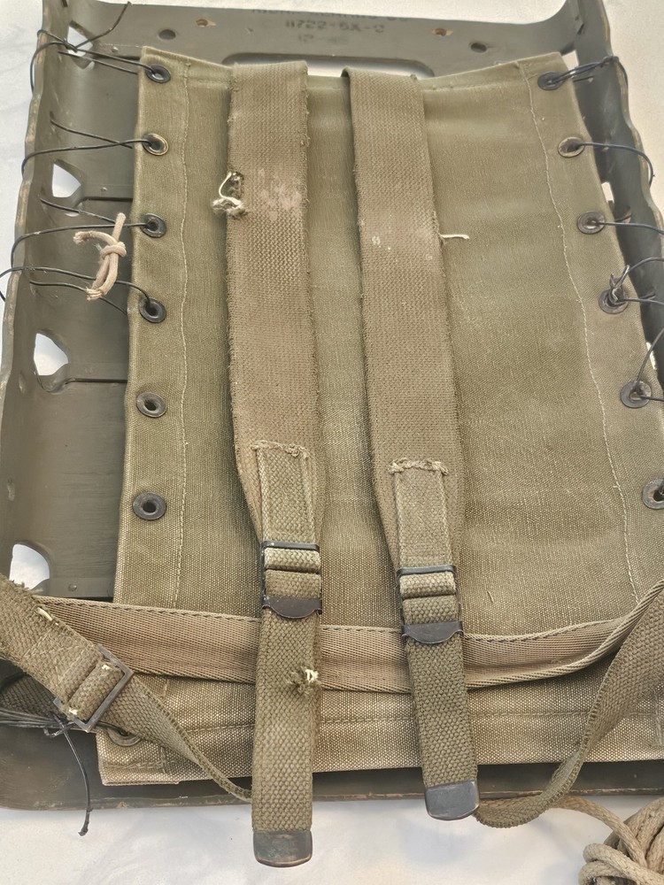 ORIGINAL WWII US ARMY M1944 EQUIPMENT AMMO CARRY PACK BOARD BACKPACK-DATED 1944