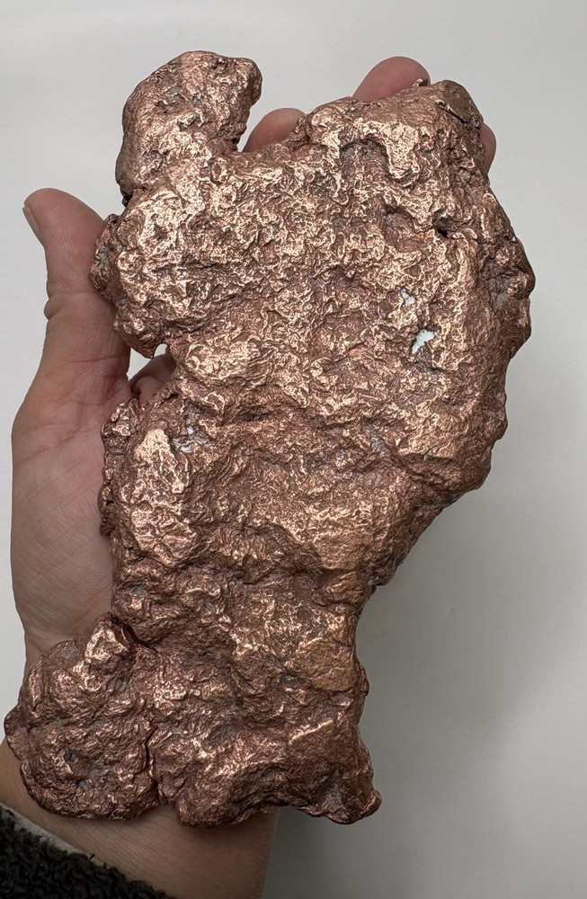 Pure Solid Native Michigan Copper Specimen Keweenaw Peninsula Display Mineral