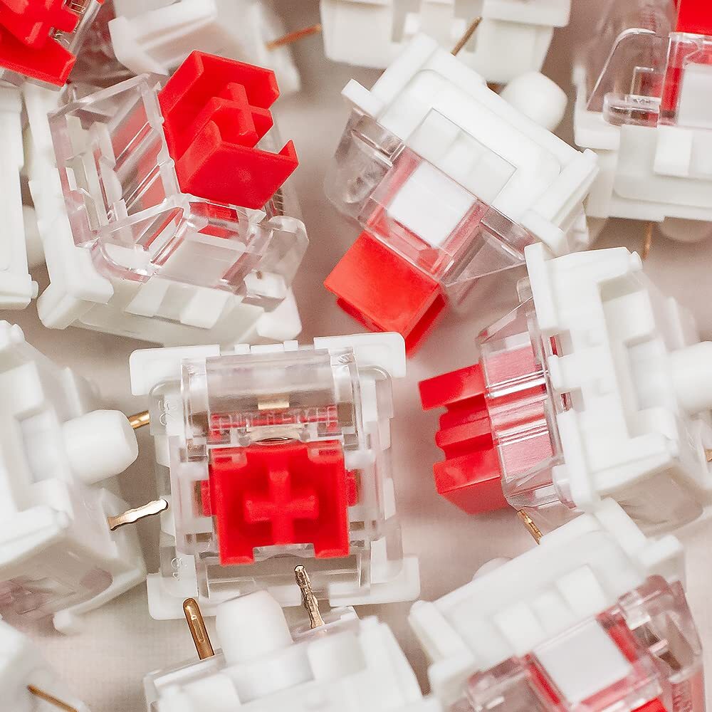 OUTEMU Red Switch 3-Pin Key Switch Replacemen - Cherry MX Equivalent DIY Repl...