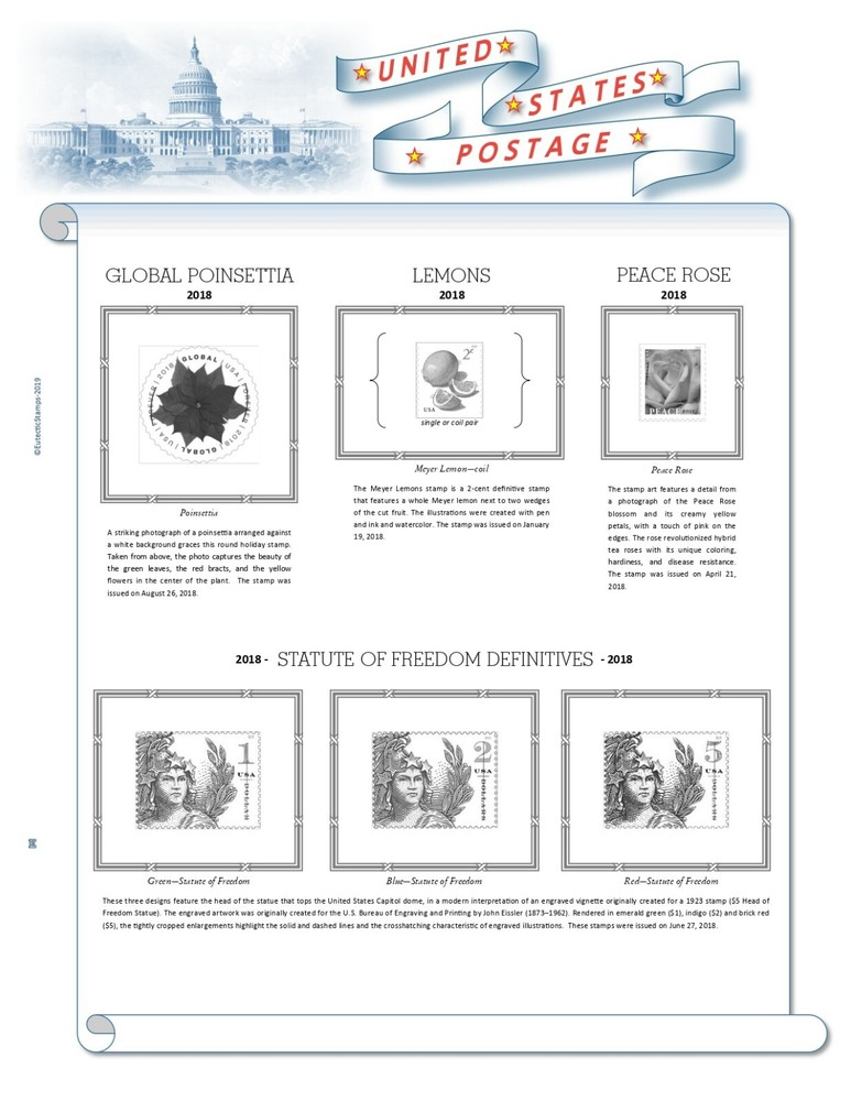 2018 U.S. Regular Issue Singles SIMPLIFIED Supplement (White Ace Alternative)