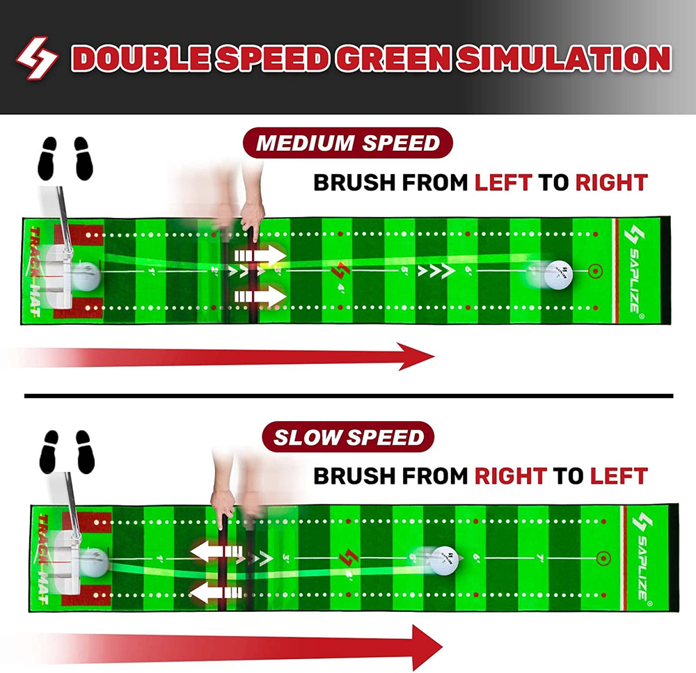 Golf Putting Mat, Visible Trajectory Tracing, Multiple Training Modes, with Putt