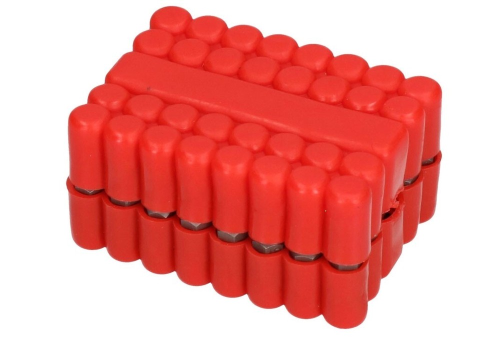 2pc-pack 32-Holes 1/4" Hex Shank Screwdriver Bits Holder Bit Storage Case Deck