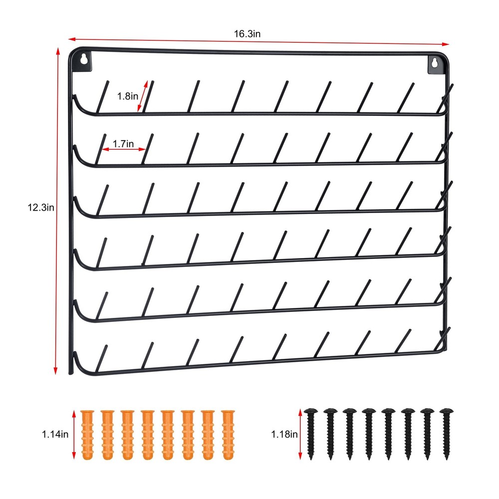 4 pack thread holder wall mount，54 spools sewing thread organizer，
