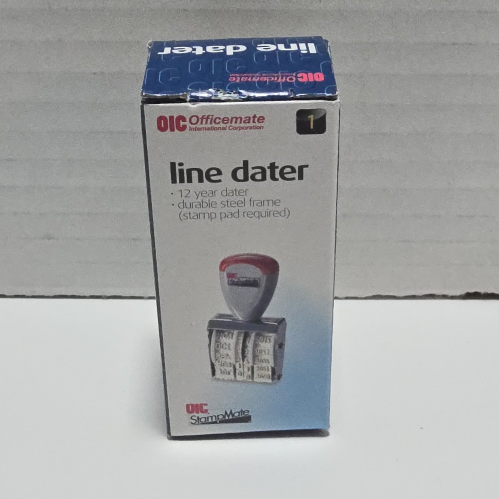 Officemate Line Dater Stamp New