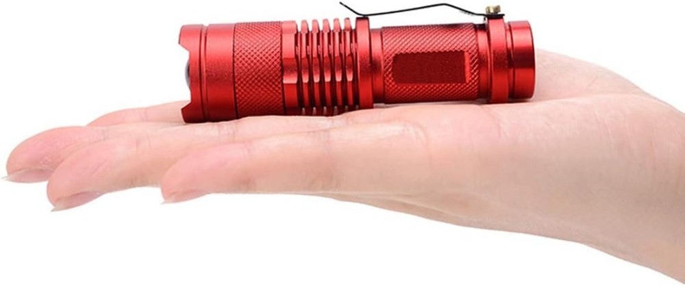 Scalable Red LED 3 Mode Long Range Red Beam Red Light Flashlight, Red Flashli...
