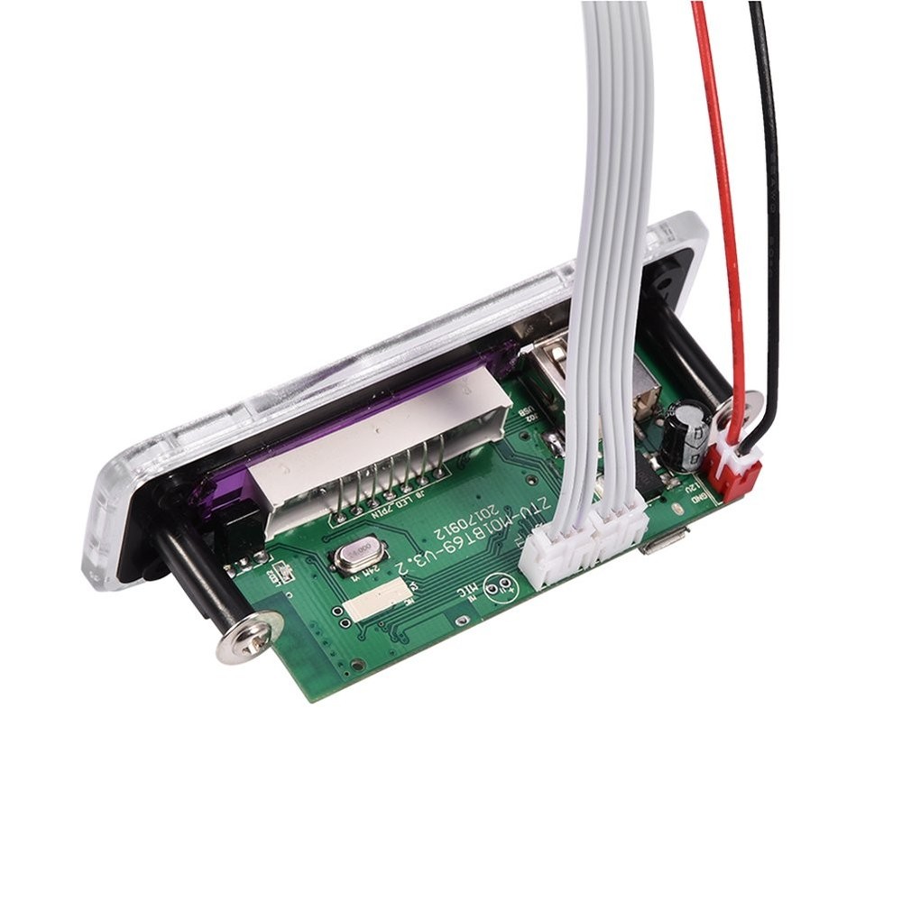 MP3 WMA Decoder Board Audio Bluetooth 4.2 Module 12V, USB/SD Small, default
