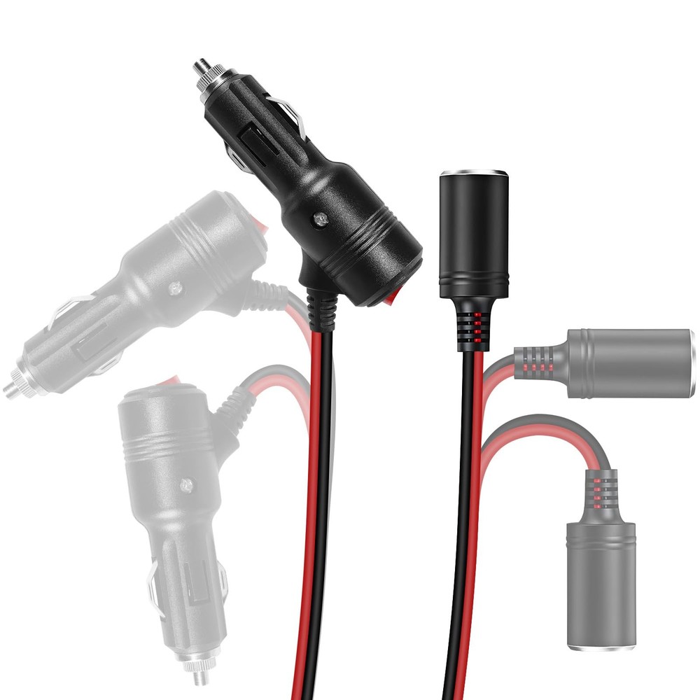 Universal Car Cigarette Lighter Adapter with Switch 2-Socket 12V/24V Splitter