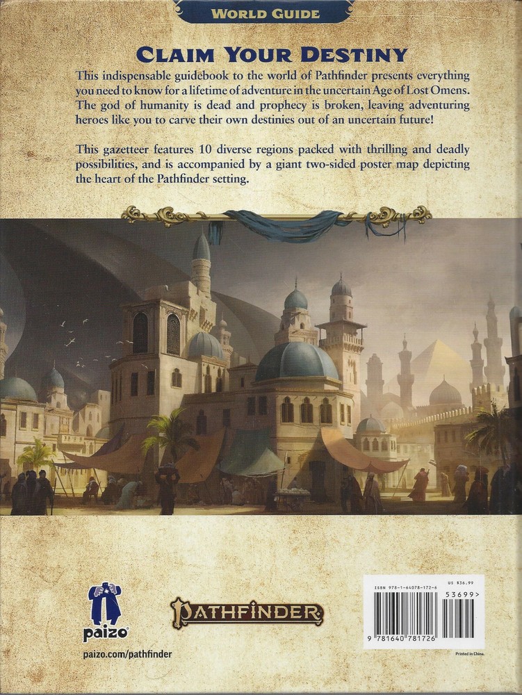 Pathfinder Second Edition RPG Lost Omens World Guide D&D