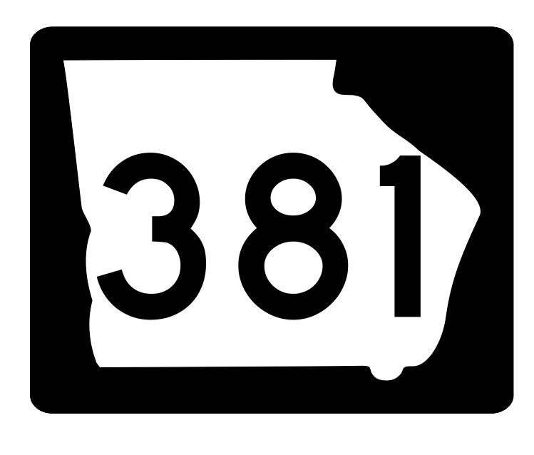 Georgia State Route 381 Sticker Decal