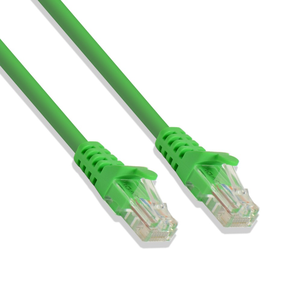 10FT Cat5e UTP Ethernet Network Patch Cable RJ45 Lan Wire Green (25 Pack)