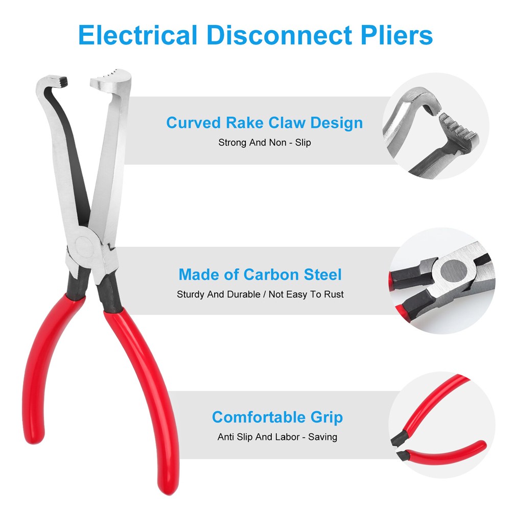 Electrical Disconnect Pliers Connector Separator Terminal Plug Removal Tool Kit