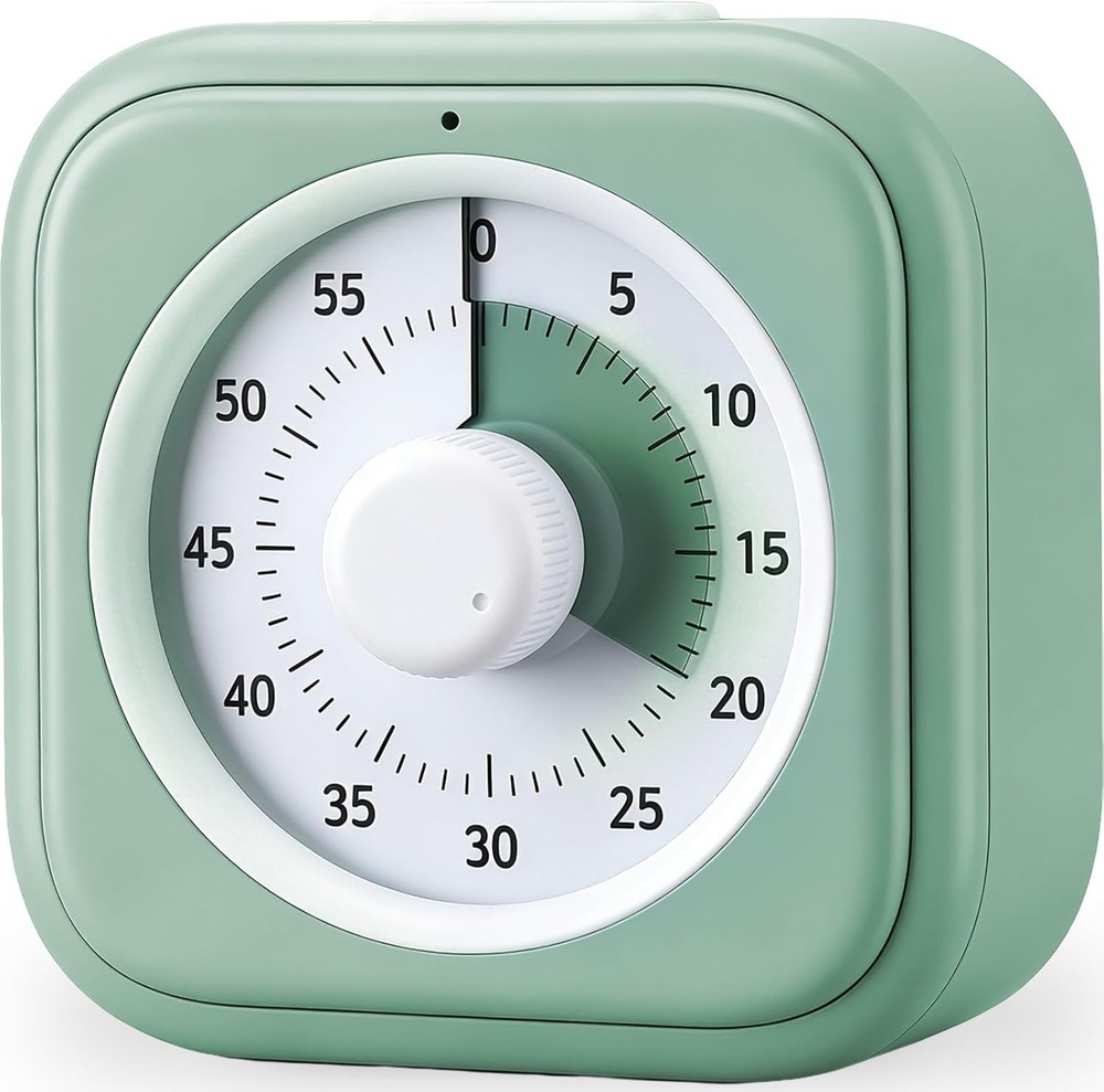 Visual Countdown Timer for Kids - 60 Minutes, Silent Operation, Portable Design
