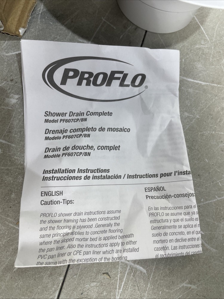 PROFLO PF607MB Square Shower Drain - Black