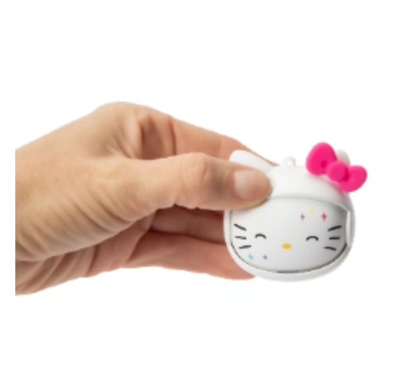 Sanrio Hello Kitty Wireless Bluetooth Earbuds, Rotating Case, Pink/White