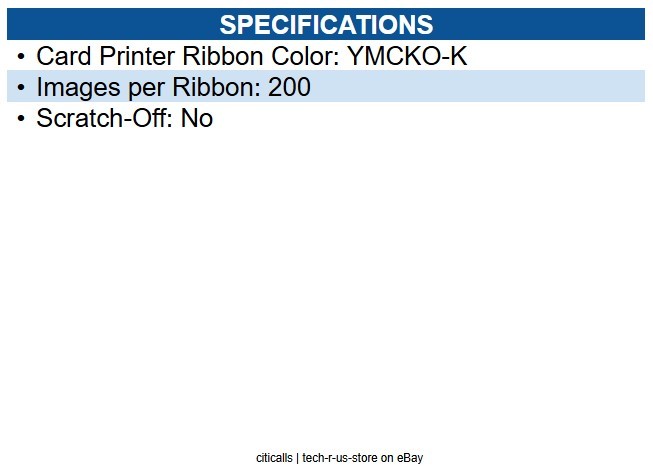 Evolis N6F203A100 Easy4pro YMCKO-K - 200 prints / roll