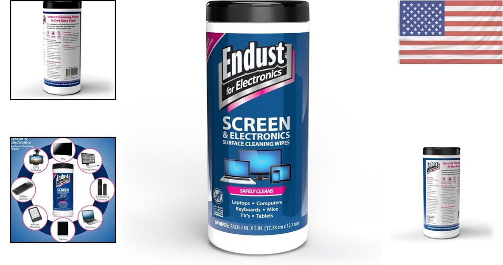 70 Pack Screen & Surface Cleaner Wipes - Gentle Streak-Free Electronics Solution