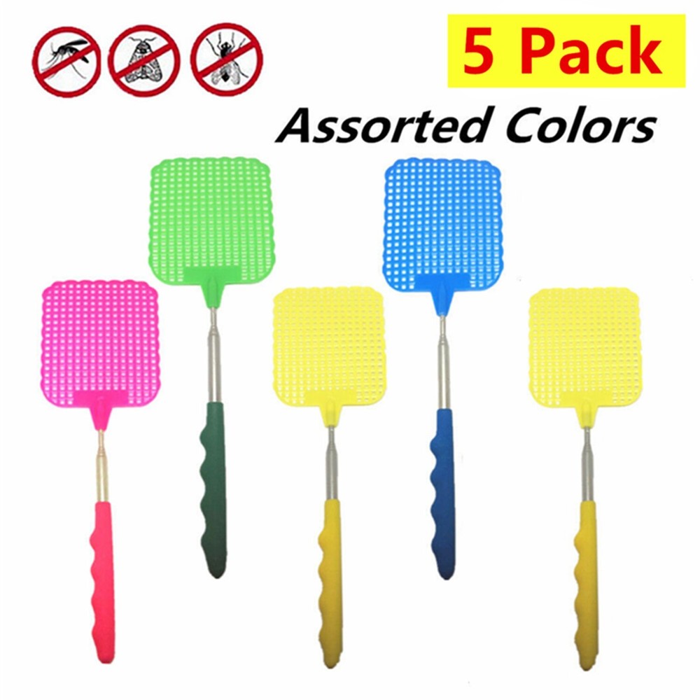 5 PACK EXTENDABLE SWATTER Plastic Telescopic