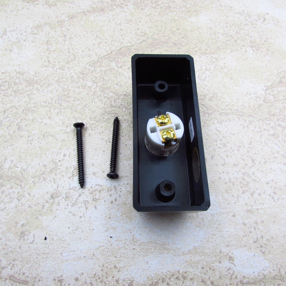 NuTone PB69LBL Wired Lighted Rectangular Black Pushbutton Doorbell Button