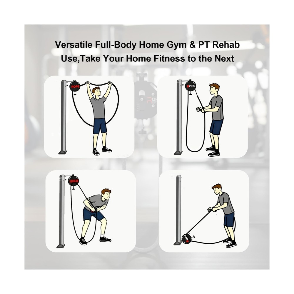 Endless Rope Trainer,Portable Cable Pulley System,Pulley Cable Machine System...