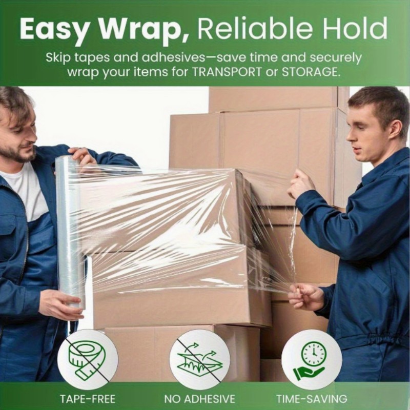 18"x1500' 80 Gauge 2-12 Rolls Pallet Stretch Film Hand Shrink Wrap 750-4500FTUSA