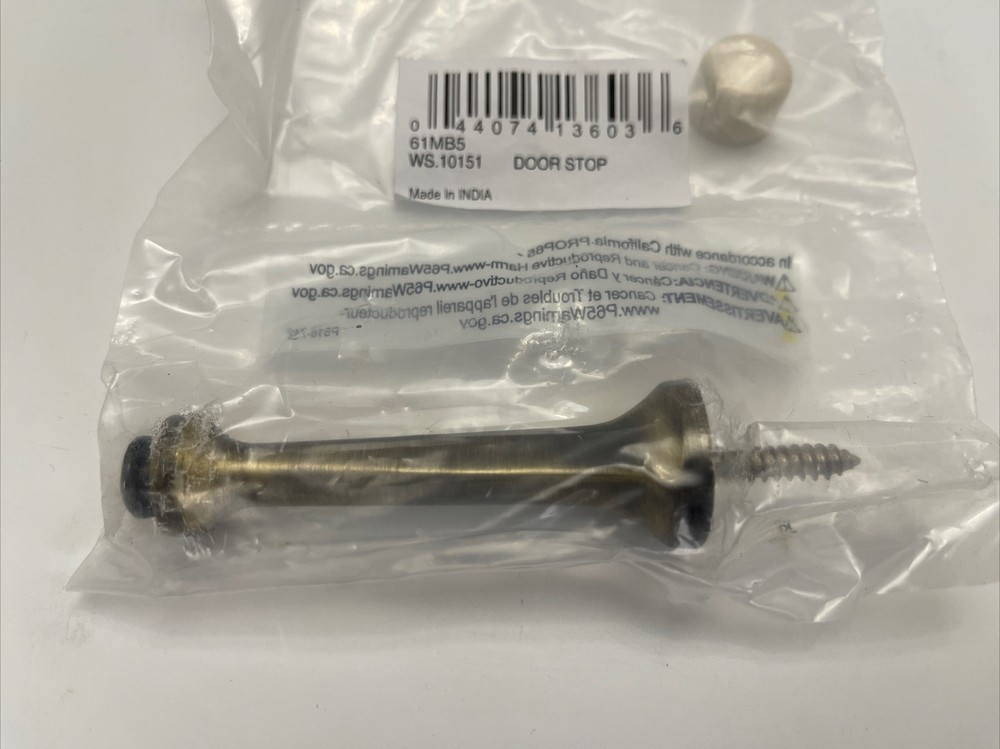 Ives 61MB5 3 1/8" Projection Solid Brass Baseboard Rigid Door Stop