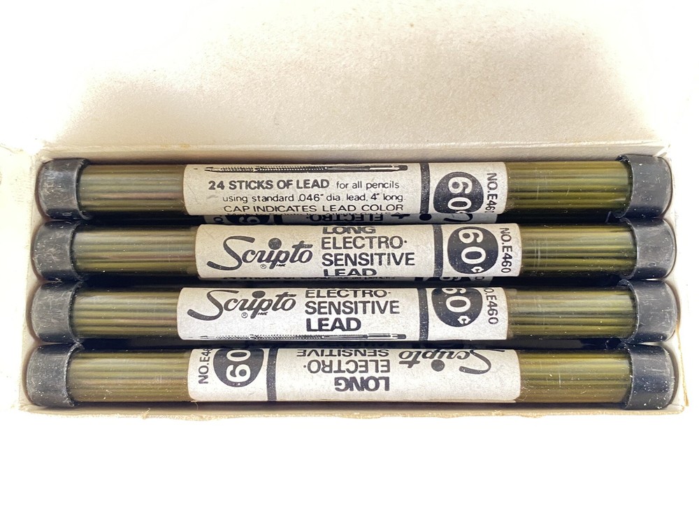 NOS Scripto E460 Long Electro Sensitive Lead (12) One Dozen original box! .046