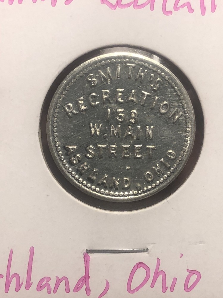 Trade Token - Smith’s Recreation - Ashland, Ohio