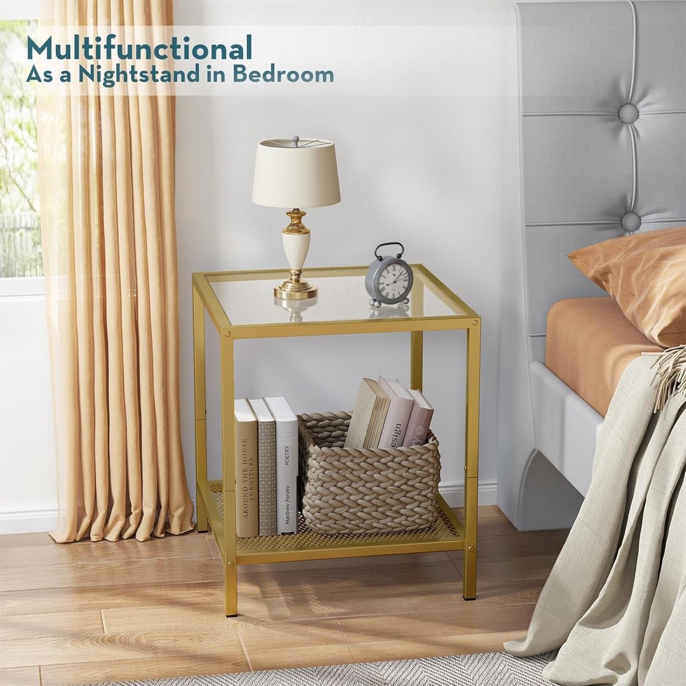 SAYGOER Gold Side Table and Coffee Table