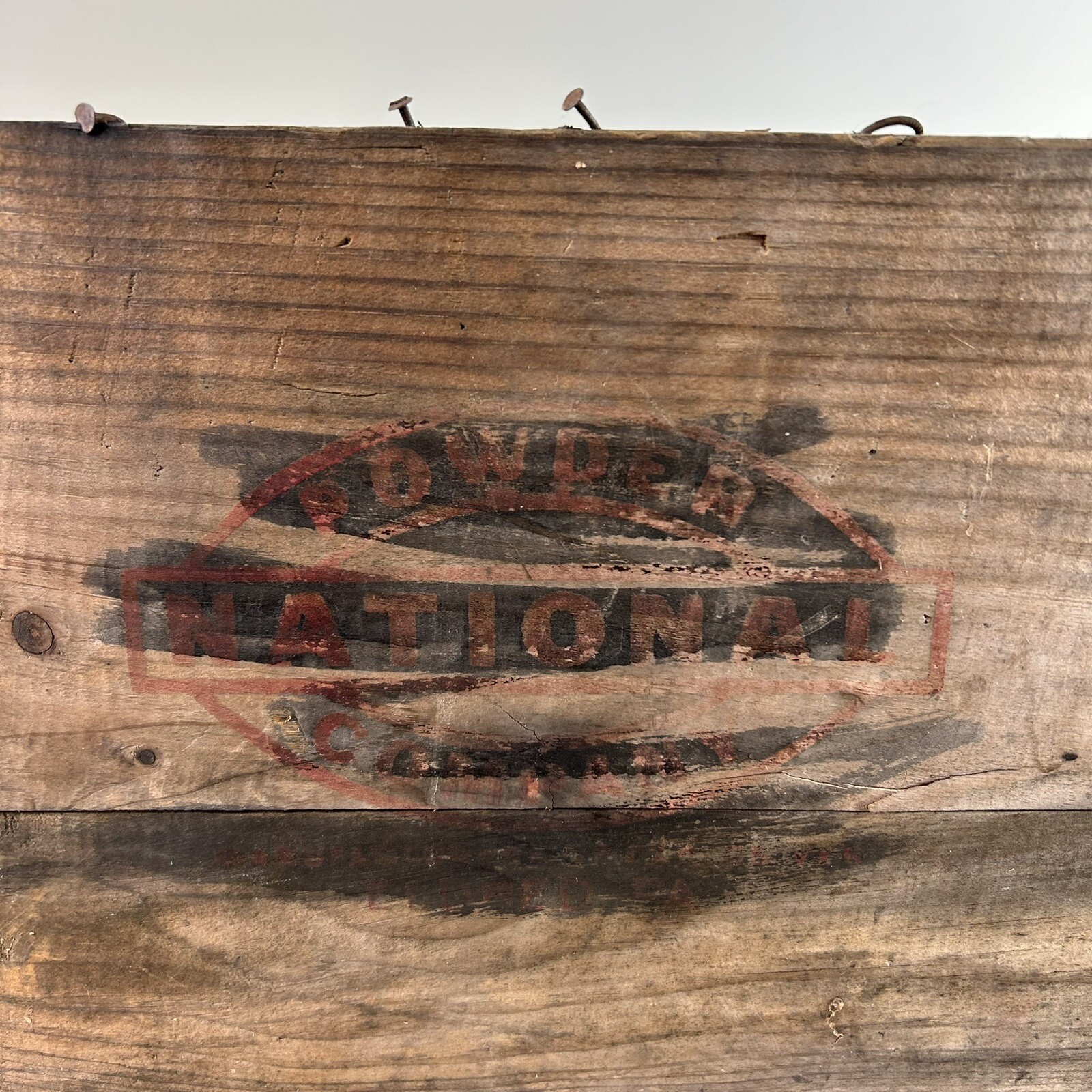 Antique 25lb Explosive Dynamite Dovetail Wood Crate ICC 14 National Eldred PA