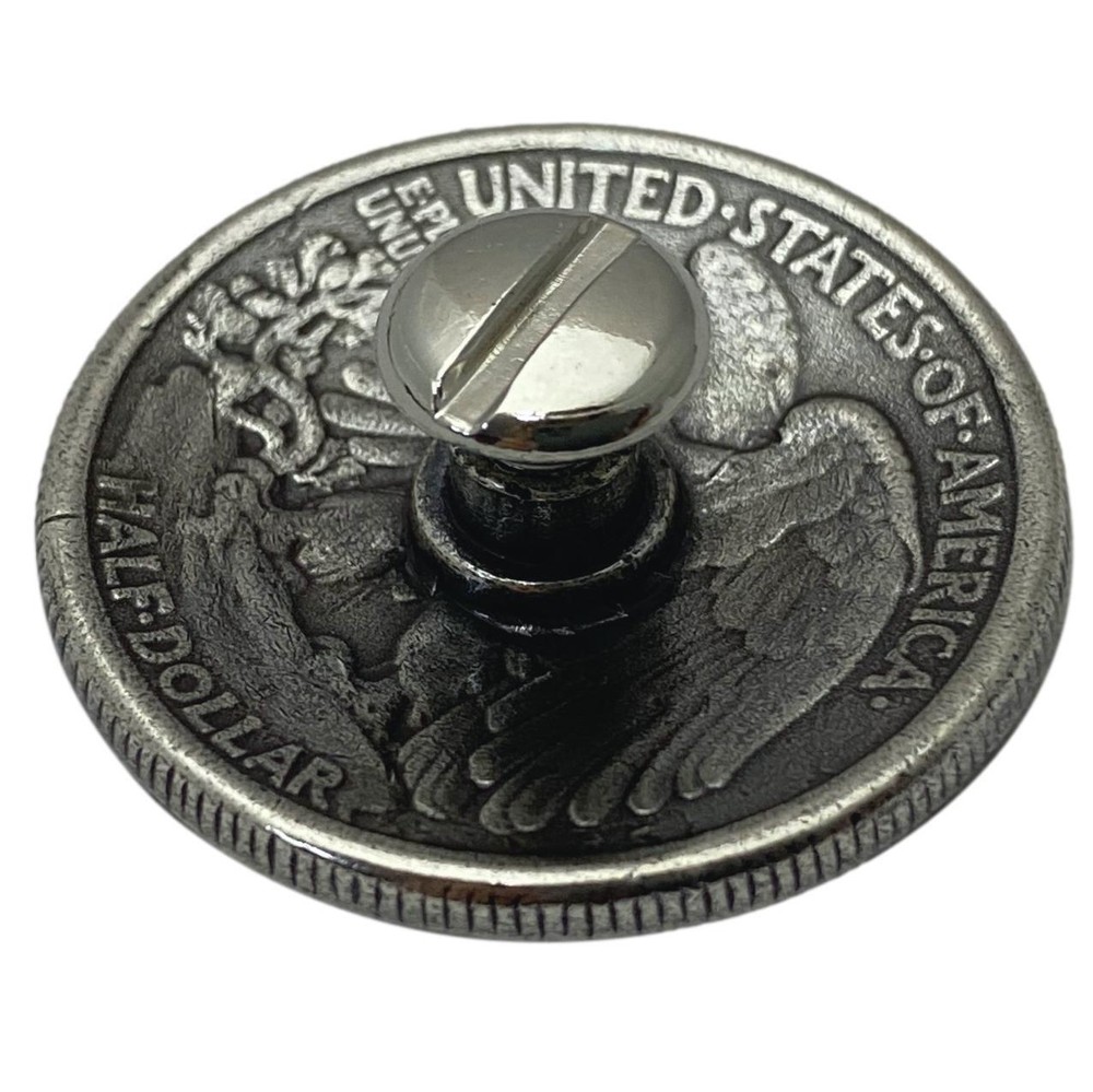 4 Pack Liberty Front Half Dollar Screw Back Conchos 1 1/8"