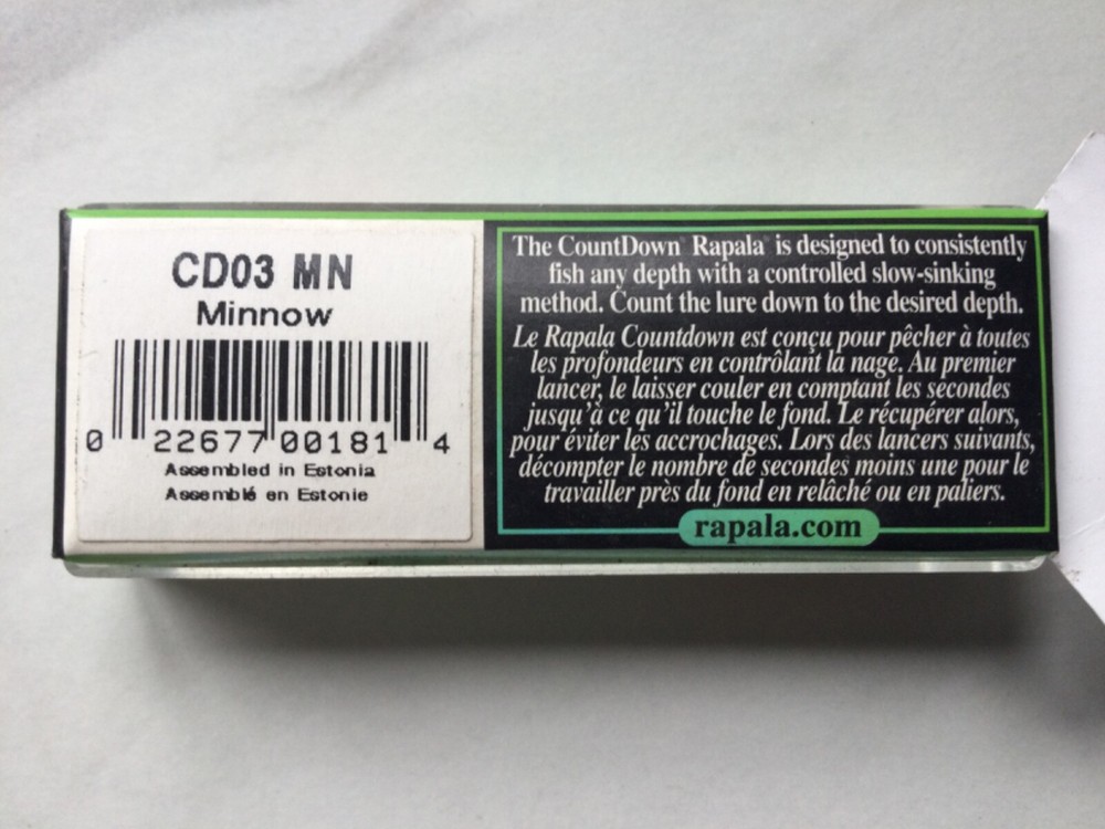 Rapala Countdown- Sinking - 3cm -Minnow