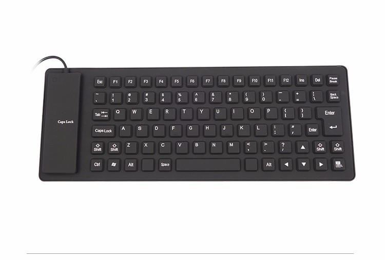Waterproof Silicone Keyboard Foldable Flexible USB Dustproof DirtProof Full Size