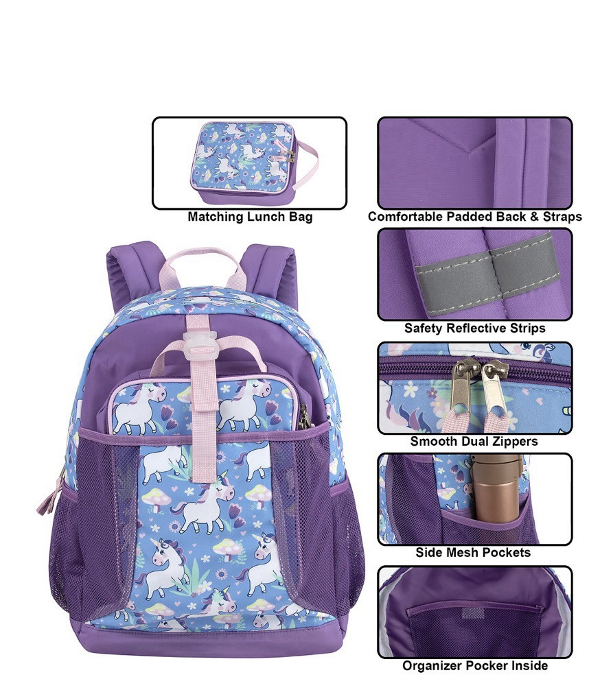 Trailmaker Unicorn Backpack With Lunch Box
