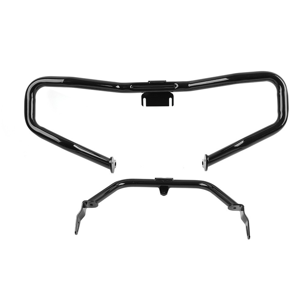 Black Engine Guard Crash Bar Fairing Support Bracket For Harley Road Glide FLTRX