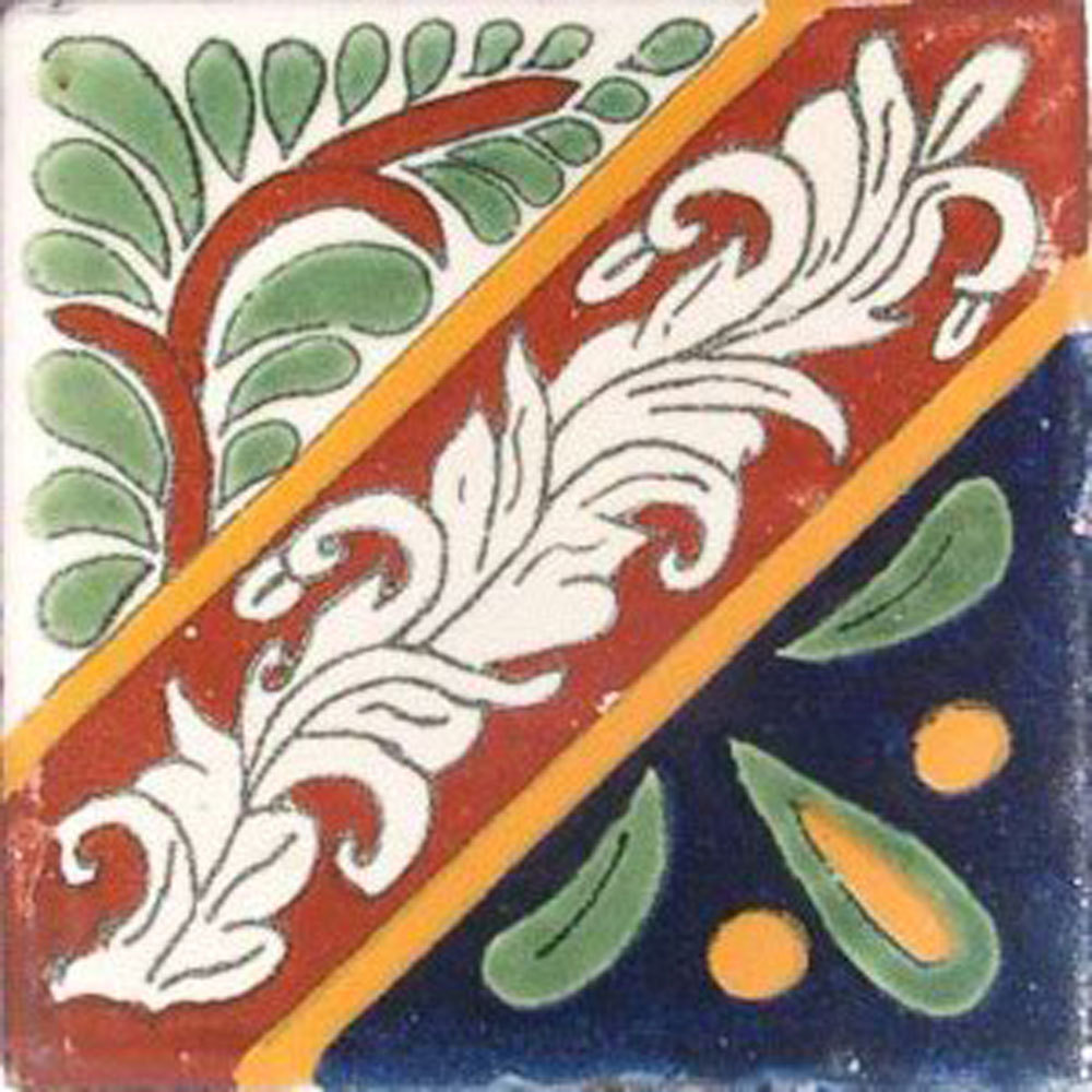 C#003)) MEXICAN TILE SAMPLE WALL FLOOR TALAVERA MEXICO CERAMIC HANDMADE POTTERY