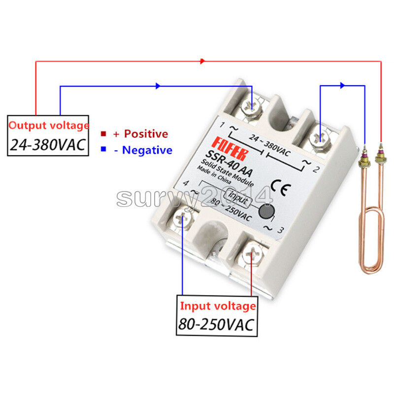 SSR-40AA 40A Solid State Relay Module 80-250V AC / 24-380V AC NEW