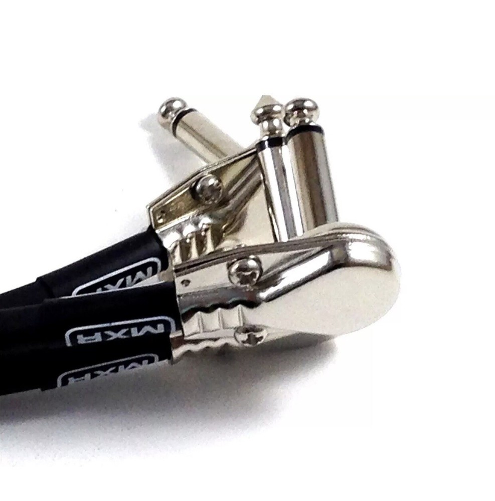 Patch Cables MXR 6 inch (~152mm) 3 Pack 1/4" Angled Flat ( pancake ) ends
