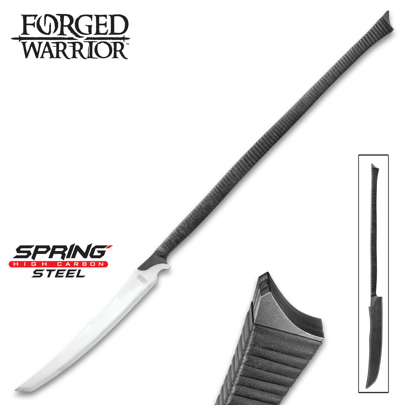 42" CARBON STEEL FULL TANG Pole Arm Combat Hunting Spear Sword Machete Knife