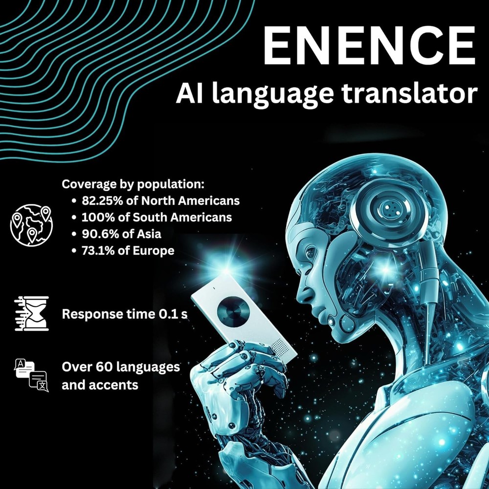 Instant Pocket Language Translator - Support for 60+ Languages & 8 Hours Battery