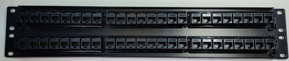 Rapink Patch Panel 48 Port Cat6 & Inline Keystones Up To 10G Support *Panel Only