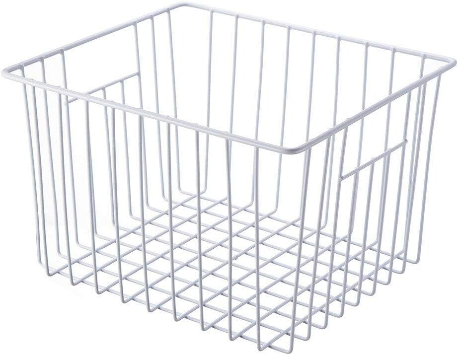 Portable Wire Storage Baskets for Kitchen or Bathroom - Easy Clean & Organize