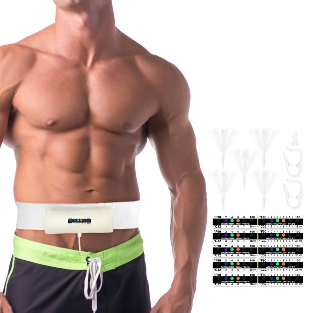 Reusable Urine Test Kit, Adjustable Belt, Temp Indicators, 5 Outlets, Large
