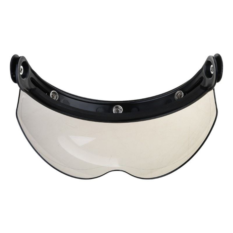 Windproof 3-Snap Visor Lens Shield for Motorcycle Helmets Flip Up Down Open Face