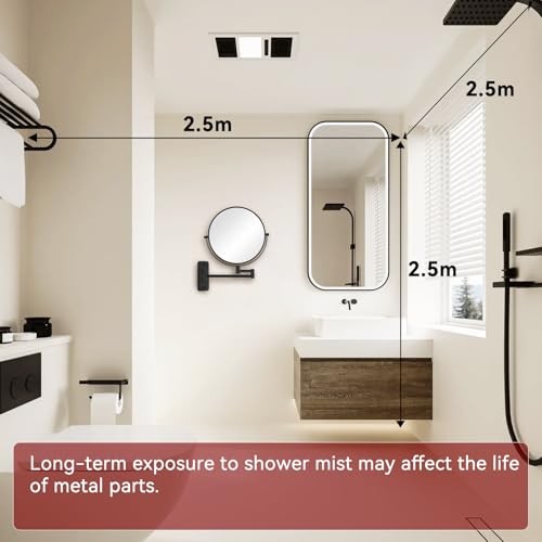 8” Wall Mount Makeup Mirror with 20X Strong Magnification, Double Sided