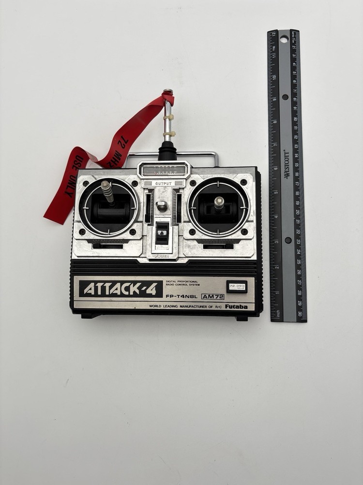Futaba Attack-4 Model FP-T4NBL AM72 R/C Controller 72.350 MHZ Untested