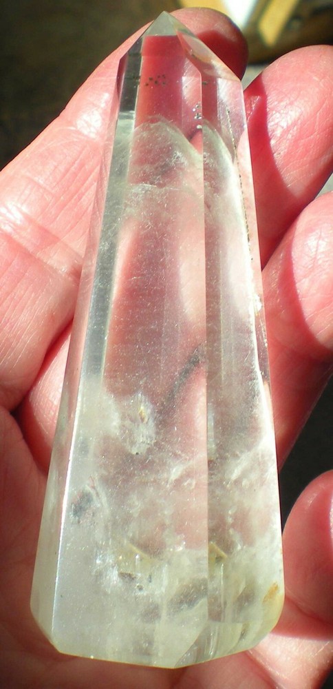 Green Phantom Quartz Polished Crystal Madagascar r910