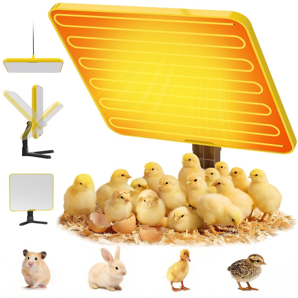 Brooder Plate for Chicks, 50â€“158â„‰ Chick Heat with Smart yellow