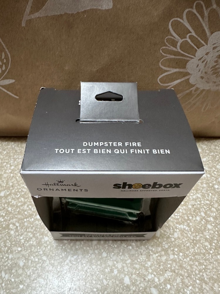 Hallmark Dumpster Fire Everything's Fine Shoebox Ornament